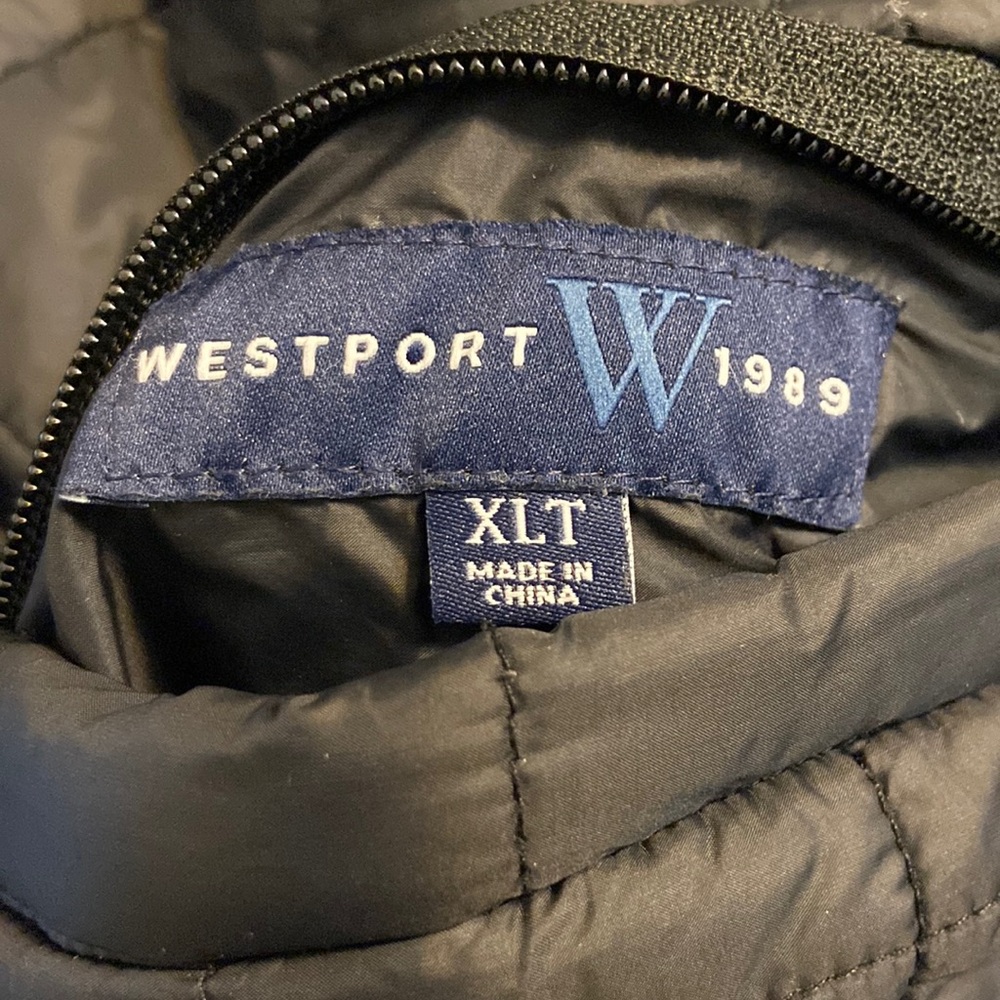 Westport 1989 black/gray.reversible puffer vest - Picture 3 of 4